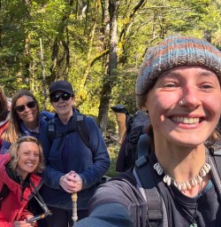 our guest with guide Chloe on Routeburn Track GW29OCT25
