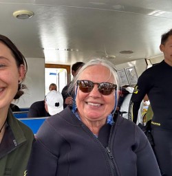 our guests and guide Chloe ready for their dolphin swim in Kaikoura GE24NOV25