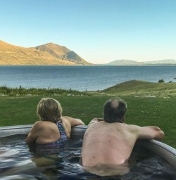 Outdoor Bath at Mueller Hut, Canterbury New Zealand