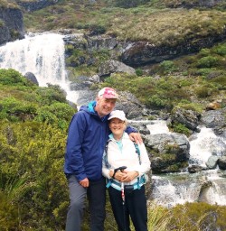hikers at routeburn falls