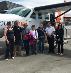 Group ready for Scenic Flight at Kaikoura, Canterbury New Zealand