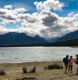 Taking in the sights of Lake Manapouri