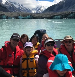 Glacier Explorer on Lake Tasman, Aoraki Mount Cook National Park Canterbury New Zealand