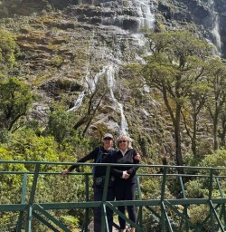 two guests hiking Milford Track GW09NOV25