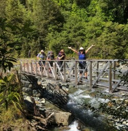 Walking Hollyford Track, Fiordland National Park Southland New Zealand