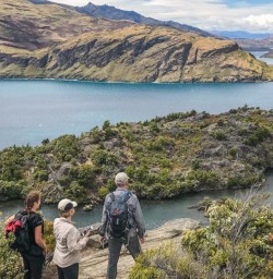 Walking the Mou Waho Island, Lake Wanaka Otago New Zealand