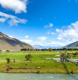 Wide landscapes bridge crossing